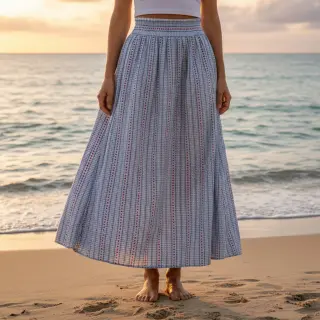 Bavlnená látka JACQUARD Hearts light blue