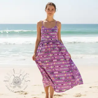 Puuvillakangas Love dream mauve