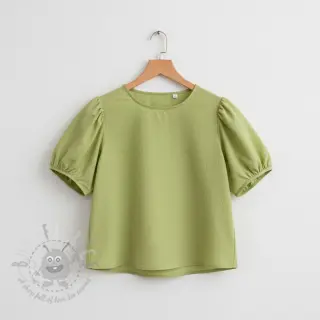 Puuvillakangas WASHED old lime