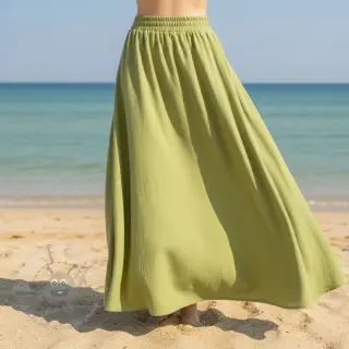 Puuvillakangas WASHED old lime