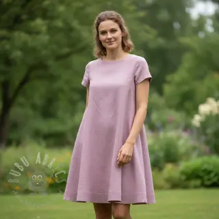 Puuvillakangas pellavalla old pink