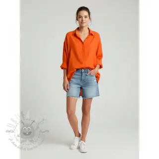 Puuvillakangas pellavalla orange
