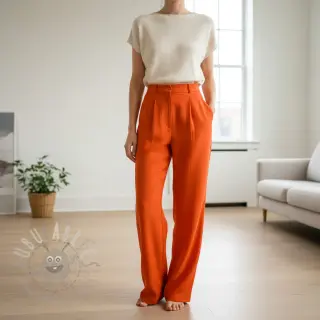 Puuvillakangas pellavalla orange