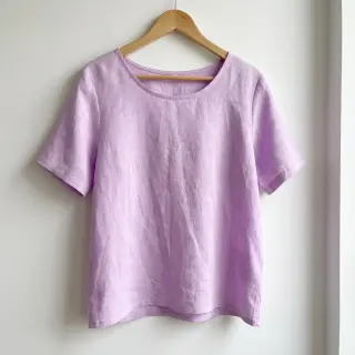 Bavlnená látka s ľanom lilac