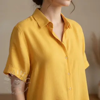 Puuvillakangas pellavalla yellow