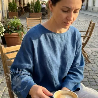 Puuvillakangas pellavalla jeans