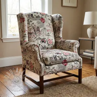 Sisustuskangas jacquard Akita blanc