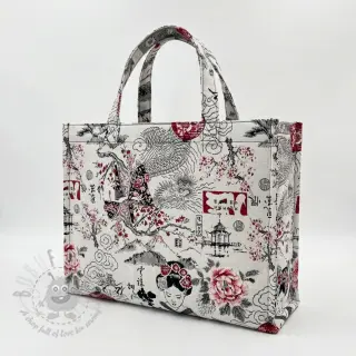 Sisustuskangas jacquard Akita blanc