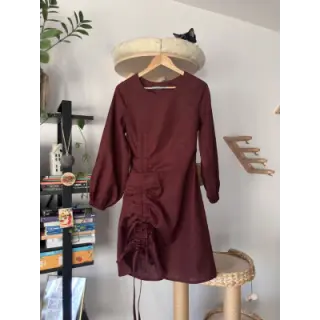 Ľan predpraný bordeaux