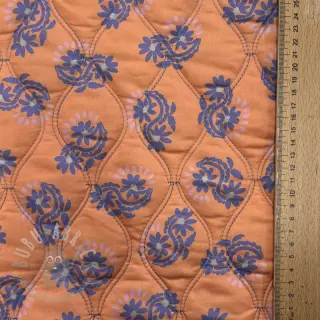 Puuvillakangas VOILE STEPPED Daria flower purple digital print
