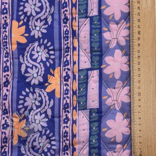 Puuvillakangas VOILE STEPPED Daria flower purple digital print