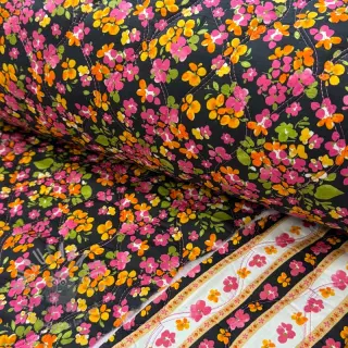 Puuvillakangas VOILE STEPPED Ophelia flower digital print
