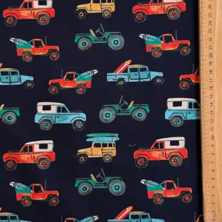 Bavlnená látka Cars navy digital print