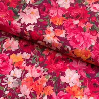 Puuvillakangas VOILE Tanja flowers digital print