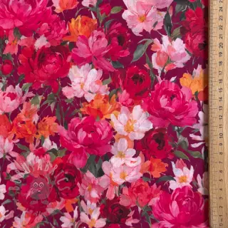 Puuvillakangas VOILE Tanja flowers digital print