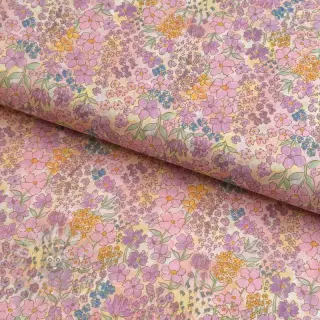 Puuvillakangas VOILE Small hayppy flowers digital print