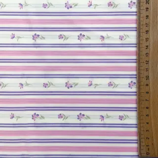 Bavlnená látka Fine flowers STRIPE purple