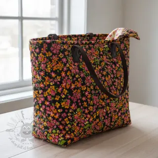 Puuvillakangas VOILE STEPPED Ophelia flower digital print