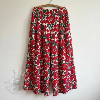 Puuvillakangas SATIN Flower Kala offwhite