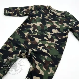 Puuvillakangas Camouflage green digital print
