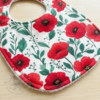Puuvillakangas Poppy offwhite digital print