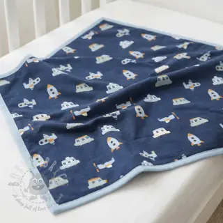 Puuvillakangas Vehicles navy