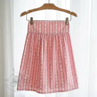 Puuvillakangas Fine flowers STRIPE pink