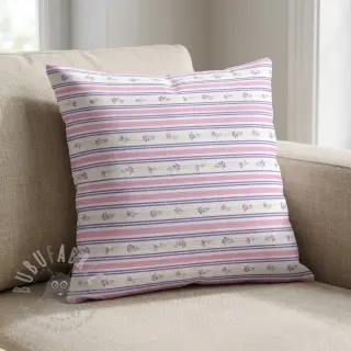 Puuvillakangas Fine flowers STRIPE purple