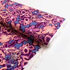 Viskoosi STRETCH Flowers Junie purple