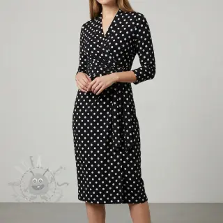Viskoosi RADIANCE Polka dot black