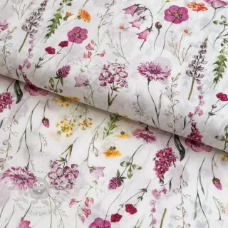Puuvillakangas VOILE Emily flowers digital print