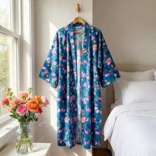 Viskoosi STRETCH Flowers Dorothia digital print