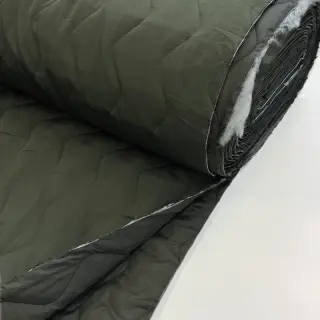 Prešívaná látka ZIG ZAG army green