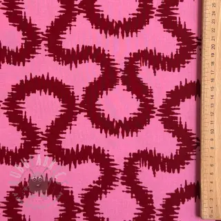 Viskoosi STRETCH Abstract pink