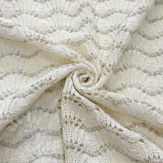 Neulekangas jacquard LUREX ecru