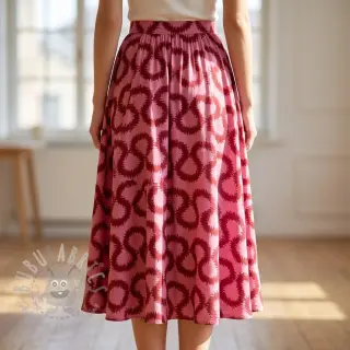 Viskoosi STRETCH Abstract pink