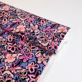 Viskóza STRETCH Flowers Junie black