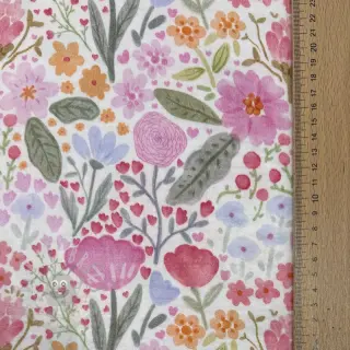 Kaksinkertainen harsokangas/musliini Flowers pink dream digital print