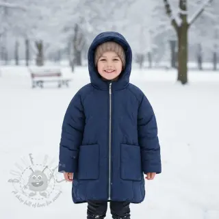 Tikattu kangas ZIG ZAG navy