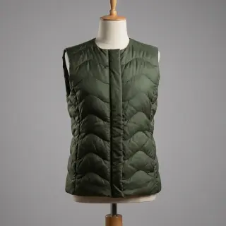 Prešívaná látka ZIG ZAG army green