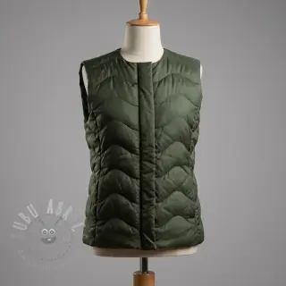 Tikattu kangas ZIG ZAG army green