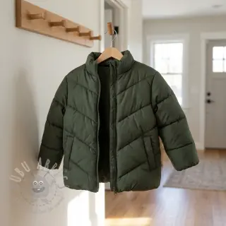 Tikattu kangas ZIG ZAG army green