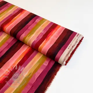 Viskoosi RADIANCE Stripes burgundy digital print
