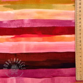Viskoosi RADIANCE Stripes burgundy digital print