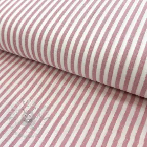 Kaksinkertainen harsokangas/musliini YARN DYED Summer stripe rose