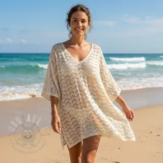 Pletenina jacquard LUREX ecru
