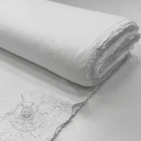 Kaksinkertainen harsokangas/musliini BORDER Helene white