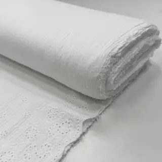 Dvojitá gázovina/mušelín BORDER Helene white