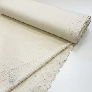 Kaksinkertainen harsokangas/musliini BORDER Helene natural