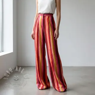 Viskoosi RADIANCE Stripes burgundy digital print